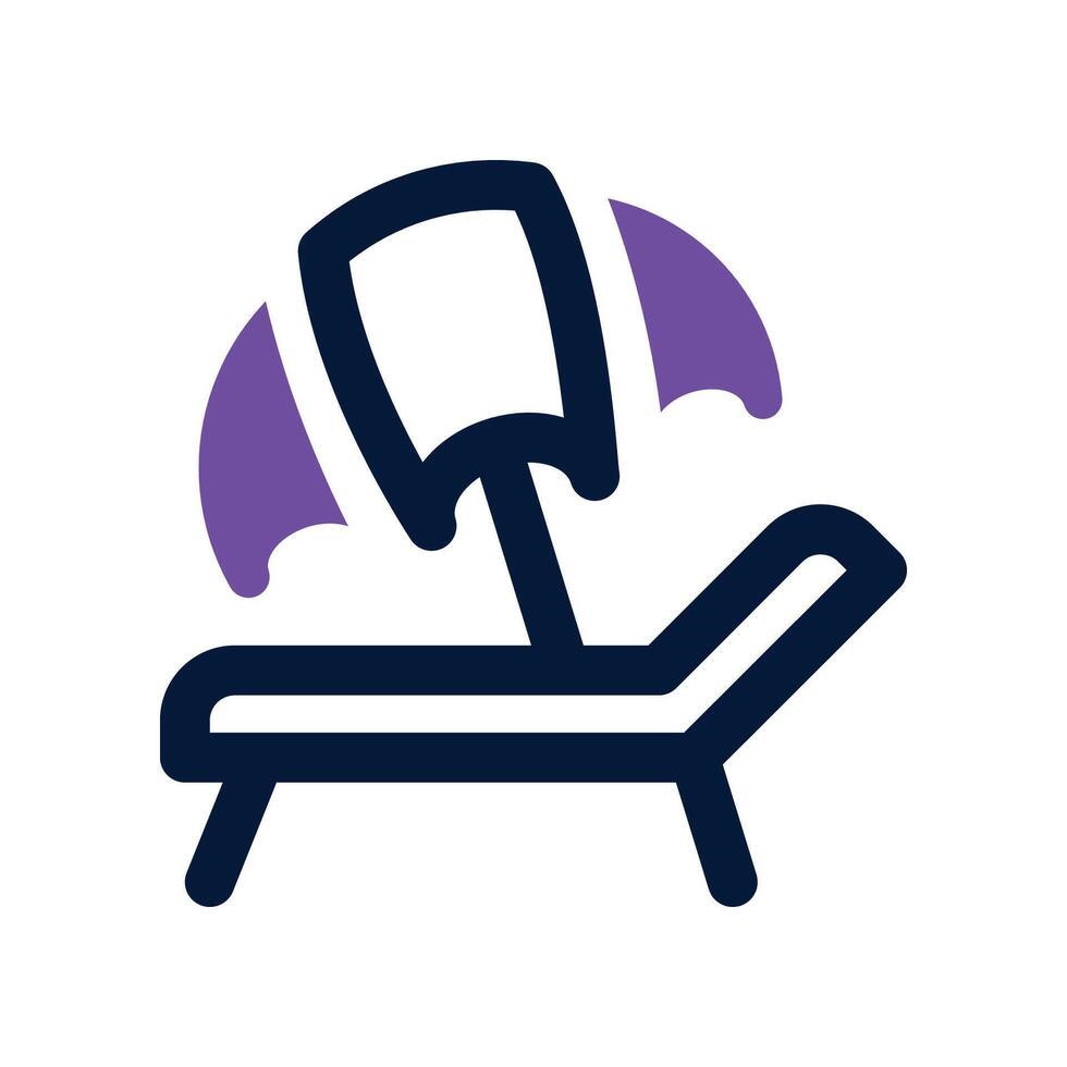 sunbed icon. dual tone icon for your website, mobile, presentation, and logo design. vector