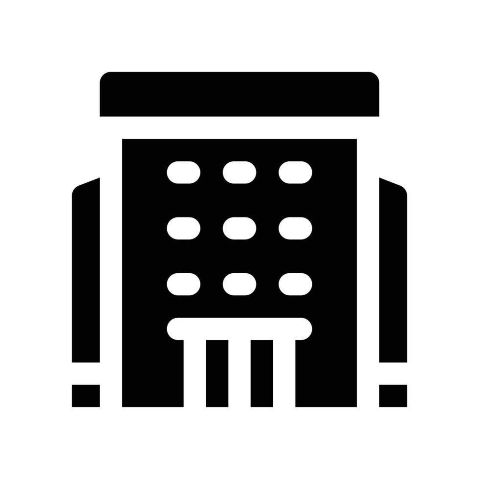 hotel icon. glyph icon for your website, mobile, presentation, and logo design. vector