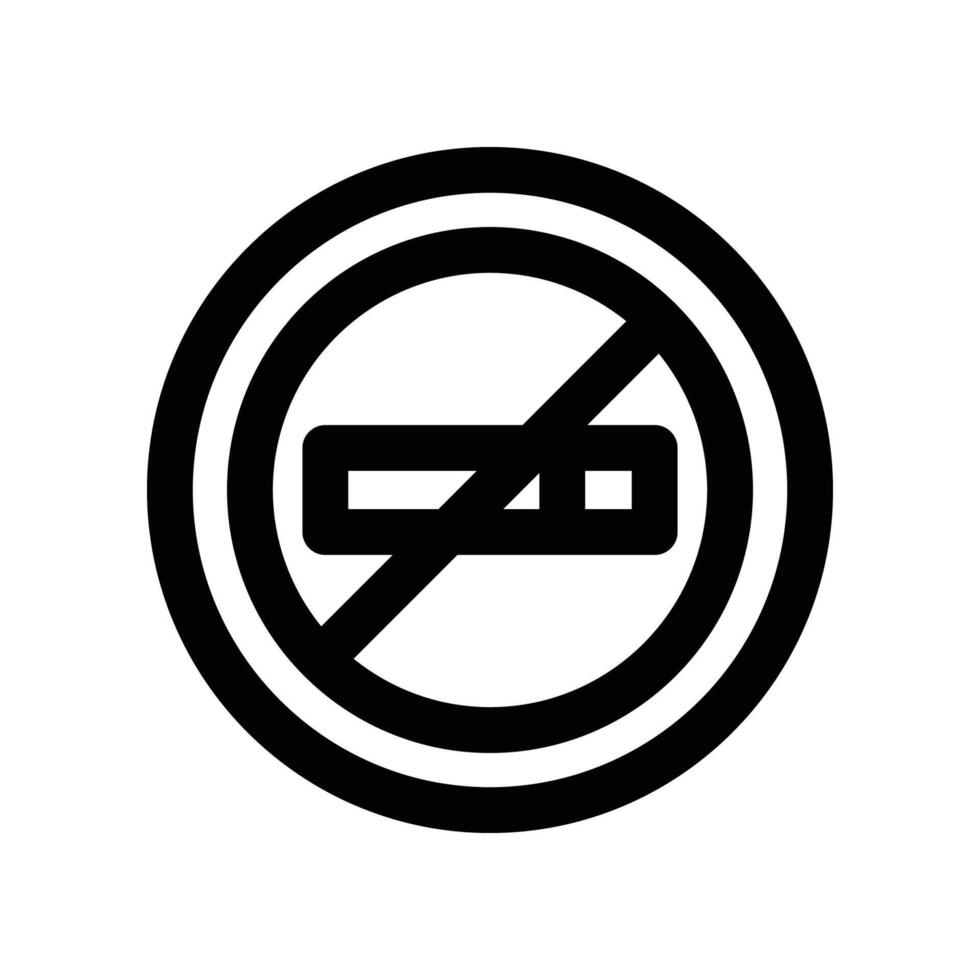 no smoking icon. line icon for your website, mobile, presentation, and logo design. vector