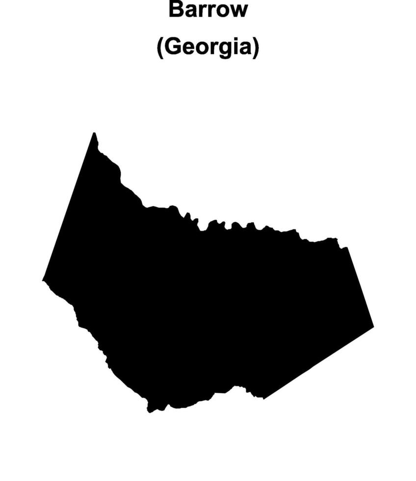 Barrow County, Georgia blank outline map vector