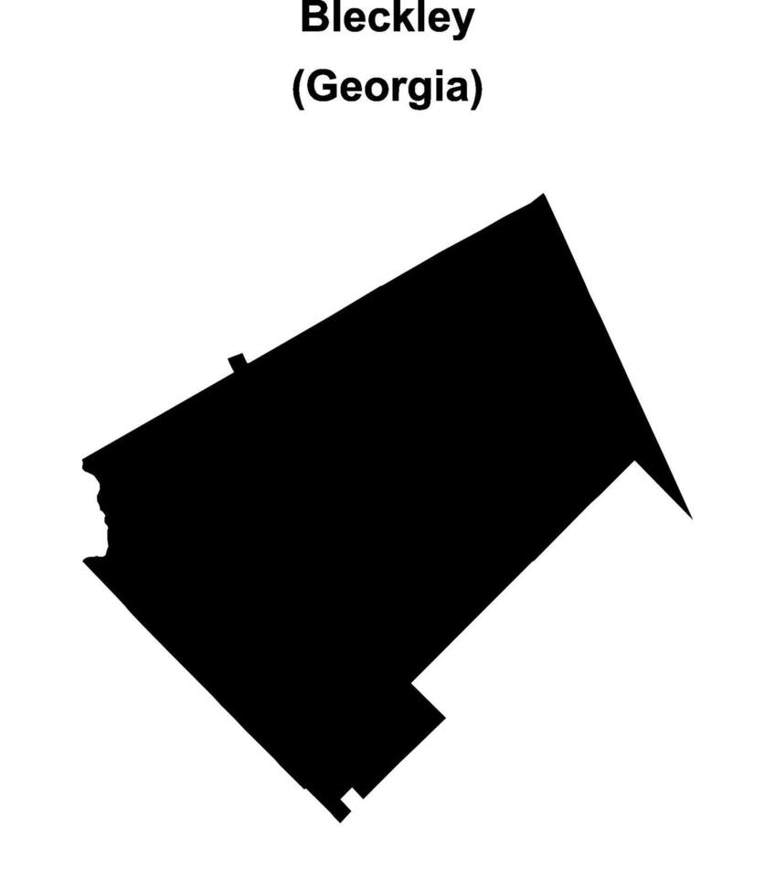 Bleckley County, Georgia blank outline map vector