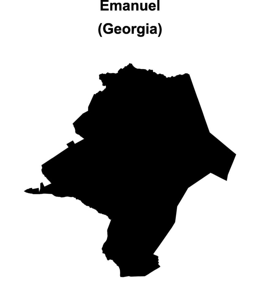 Emanuel County, Georgia blank outline map vector