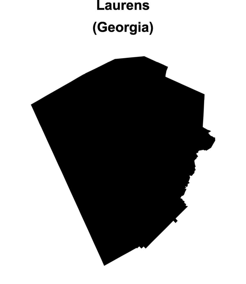 Laurens County, Georgia blank outline map vector