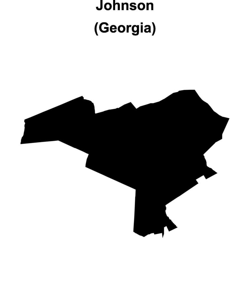 Johnson County, Georgia blank outline map vector