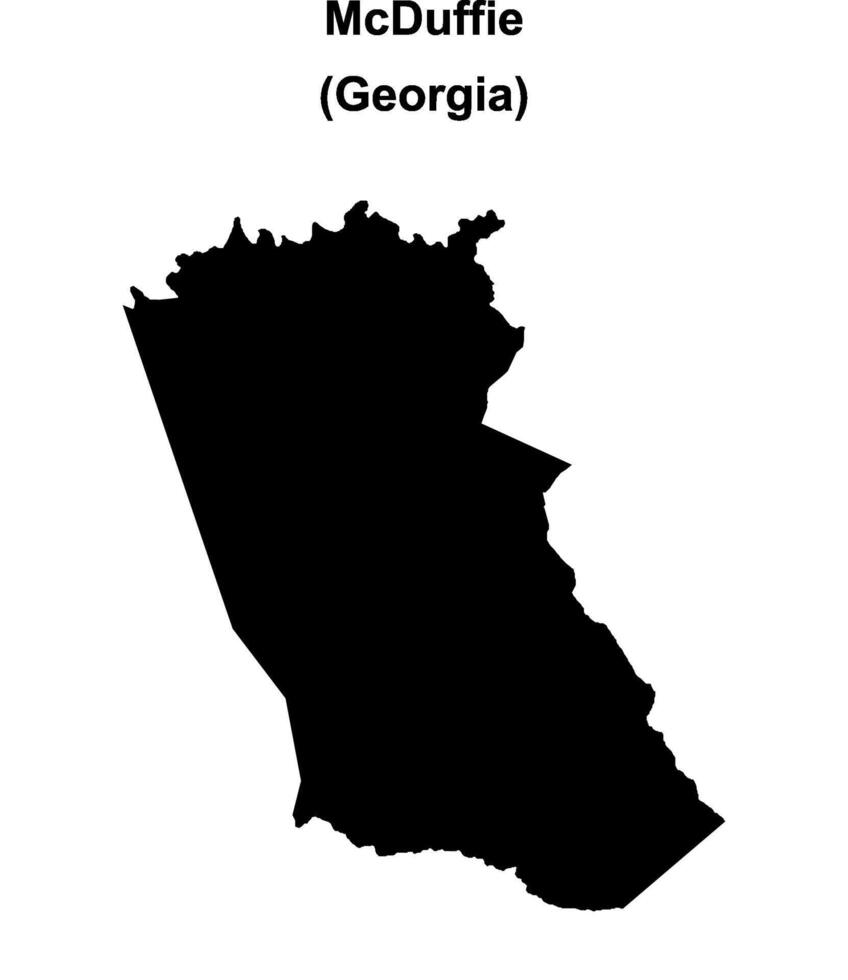 McDuffie County, Georgia blank outline map vector