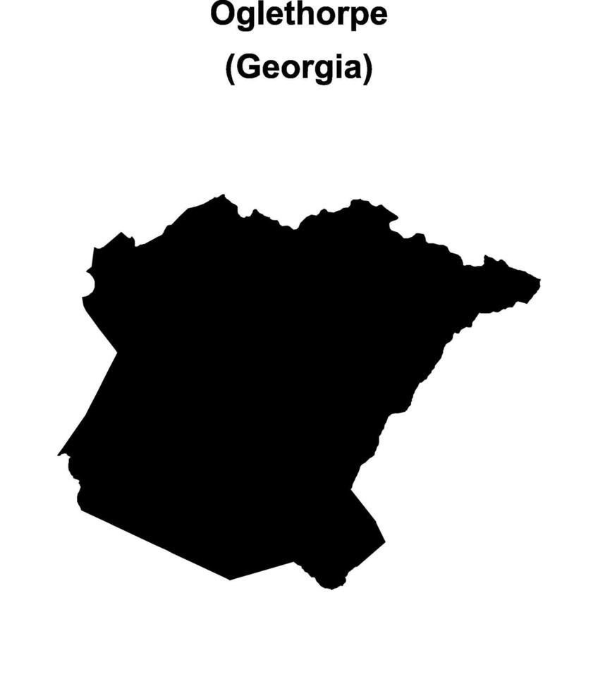 Oglethorpe County, Georgia blank outline map vector