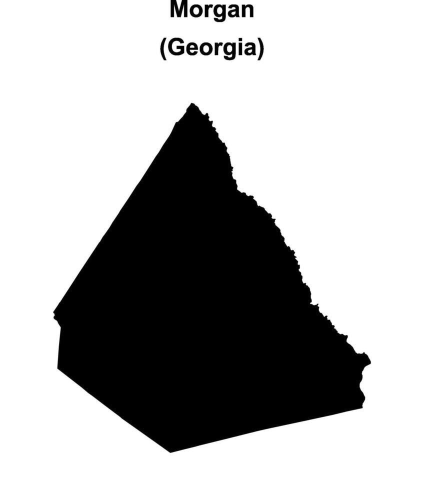 Morgan County, Georgia blank outline map vector
