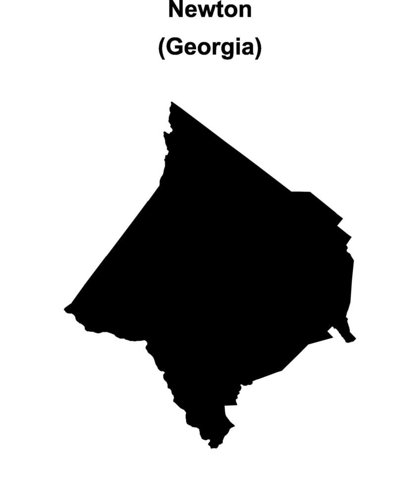 Newton County, Georgia blank outline map vector