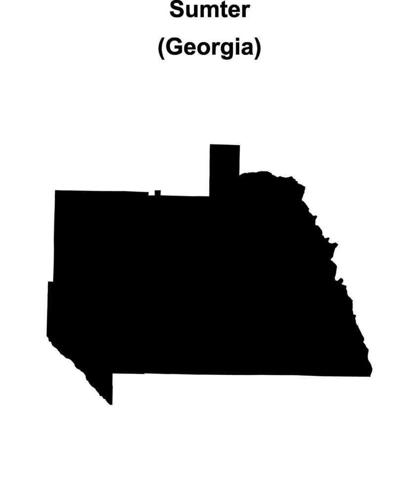 Sumter County, blank outline map 46720465 Vector Art at Vecteezy