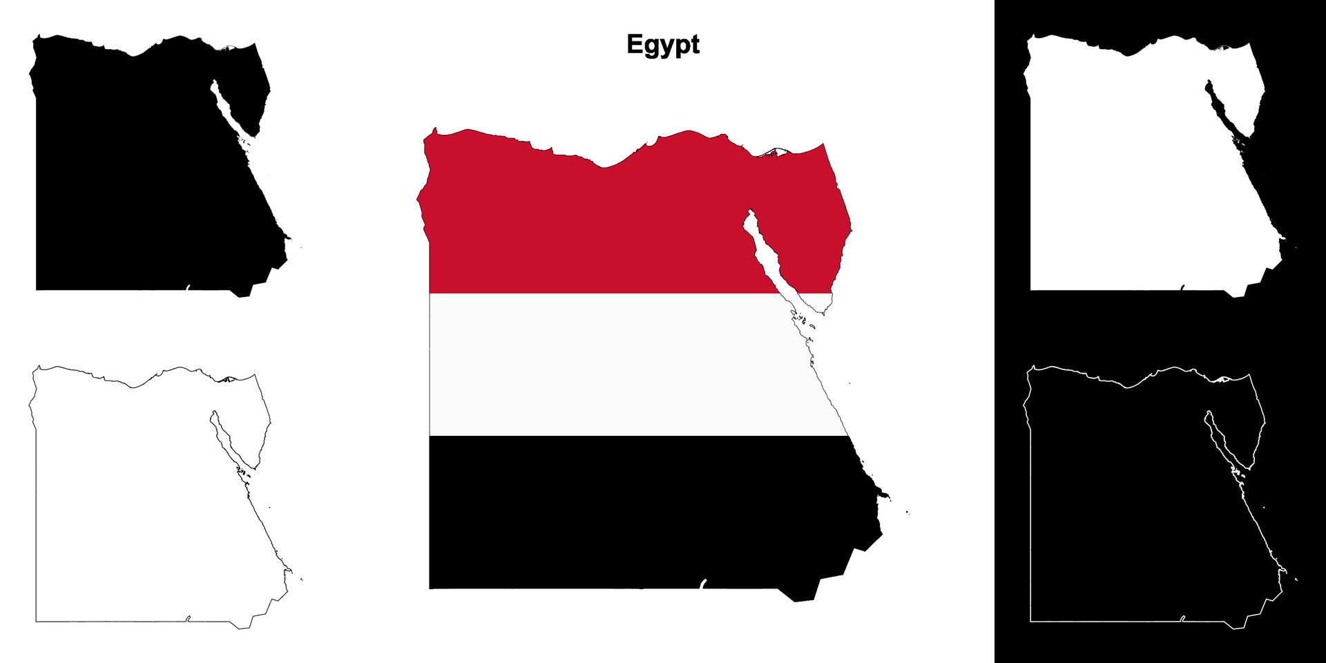 Egypt Blank Outline Map Set 46720520 Vector Art At Vecteezy Egypt Blank Outline Map Set Vector 