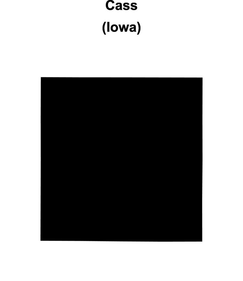 Cass County, Iowa blank outline map vector