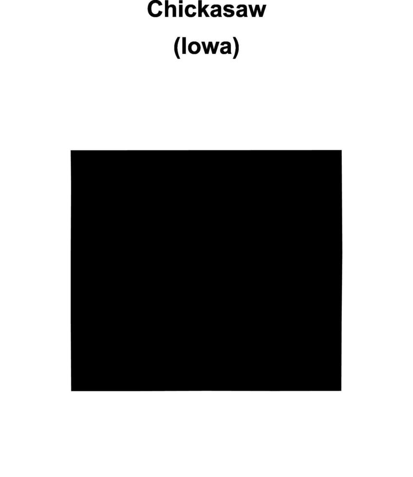 Chickasaw County, Iowa blank outline map vector