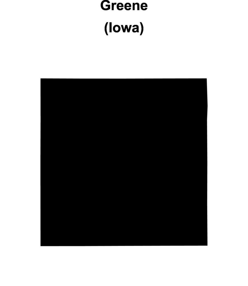 Greene County, Iowa blank outline map vector