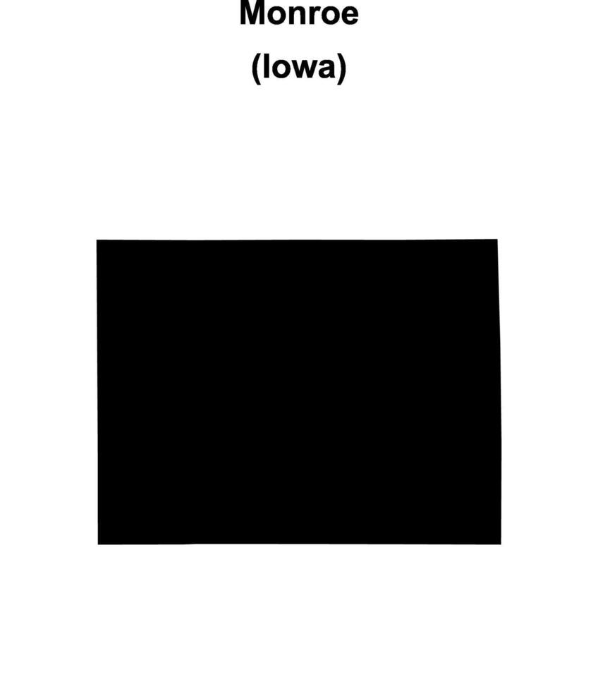 Monroe County, Iowa blank outline map vector