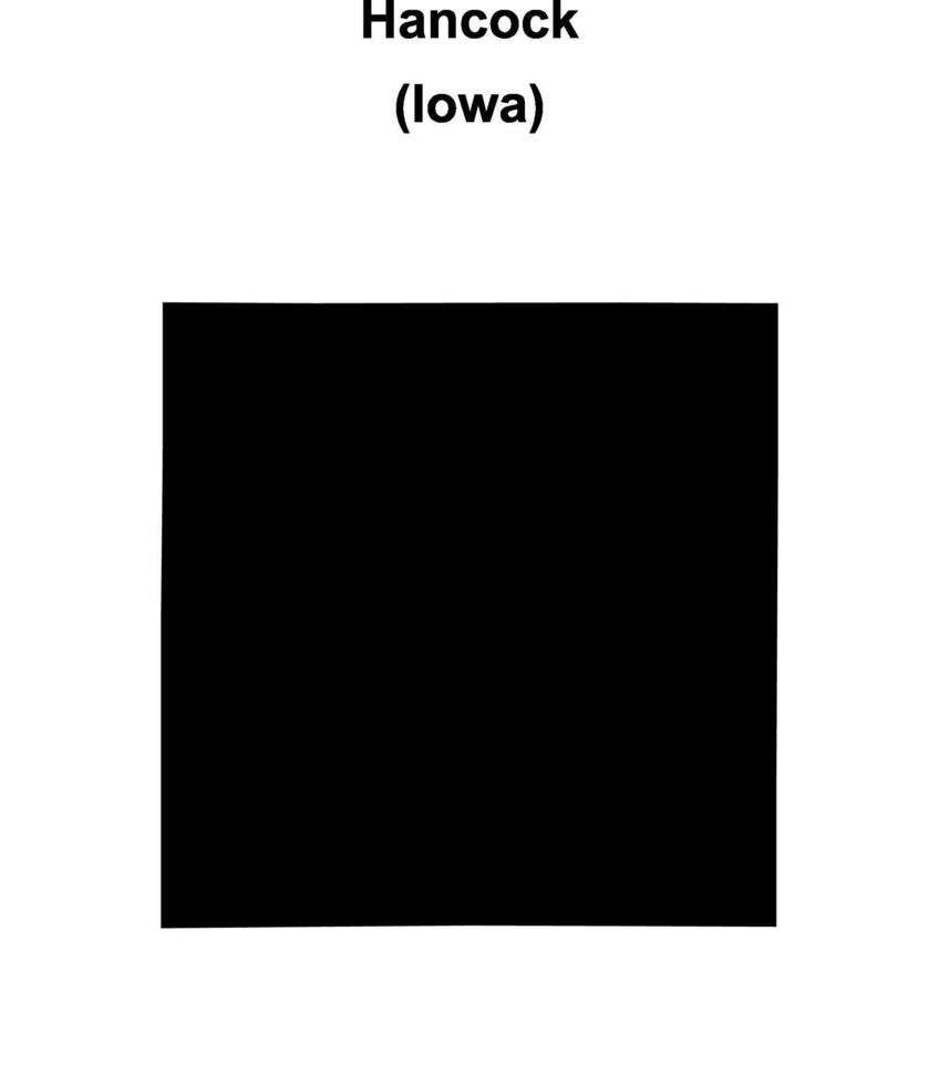 Hancock County, Iowa blank outline map vector