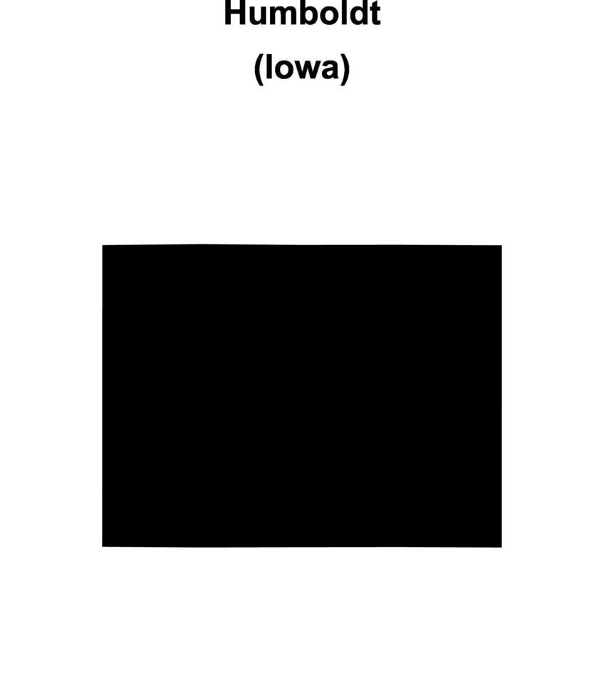 Humboldt County, Iowa blank outline map vector