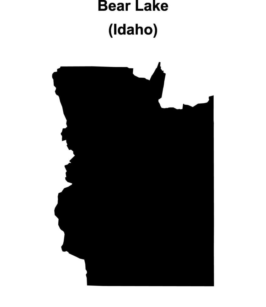 Bear Lake County, Idaho blank outline map vector