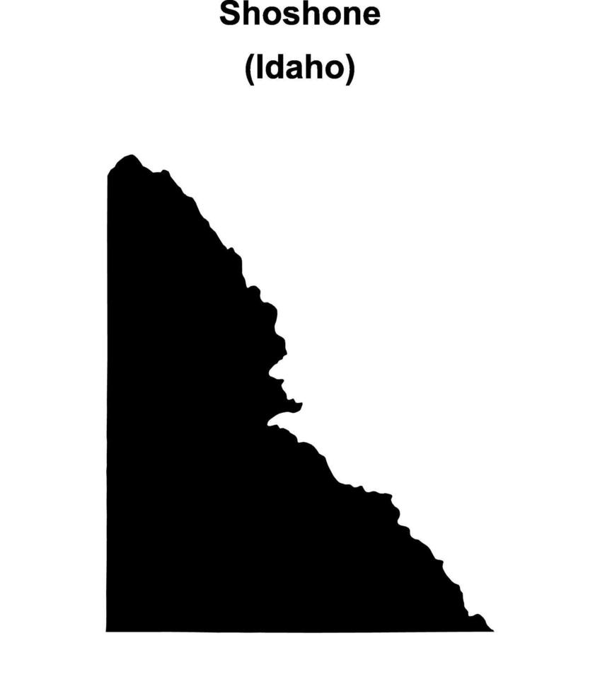 Shoshone County, Idaho blank outline map vector