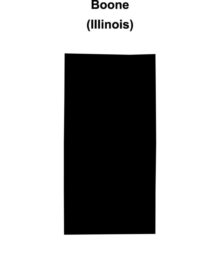 Boone County, Illinois blank outline map vector