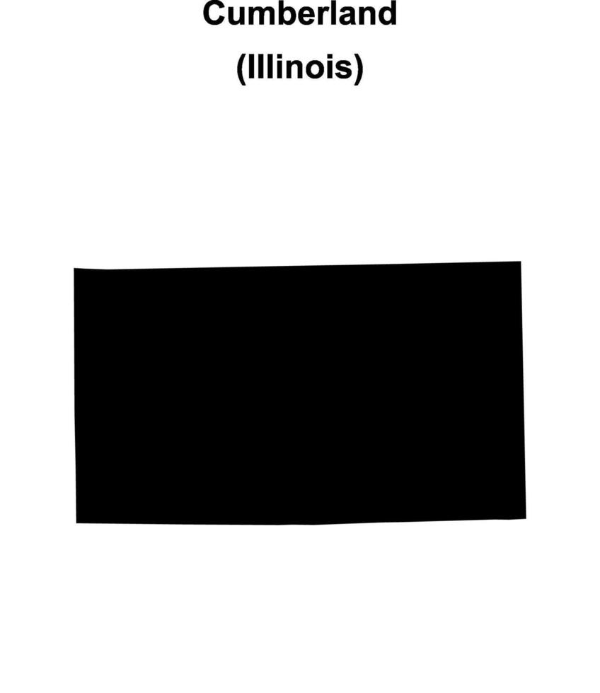 Cumberland County, Illinois blank outline map vector