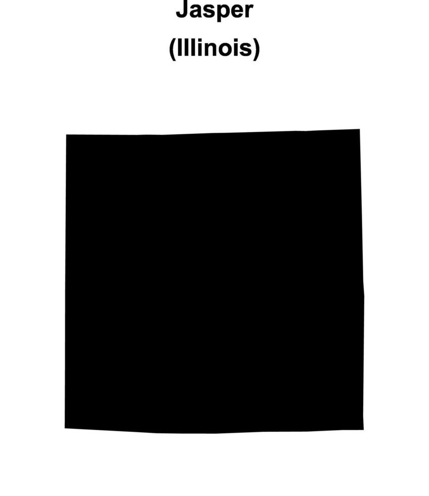 Jasper County, Illinois blank outline map vector