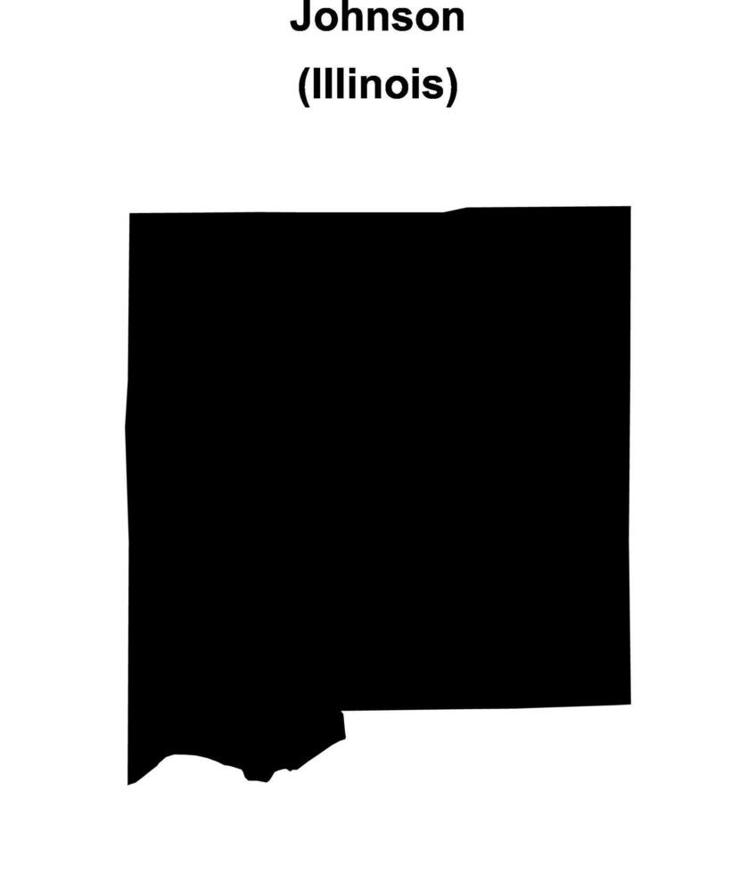Johnson County, Illinois blank outline map vector