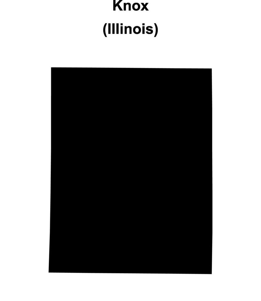 Knox County, Illinois blank outline map vector