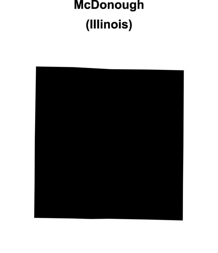 McDonough County, Illinois blank outline map vector