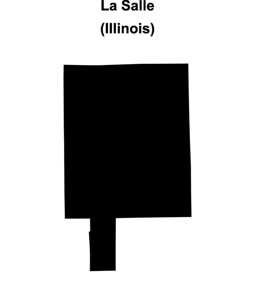La Salle County, Illinois blank outline map vector