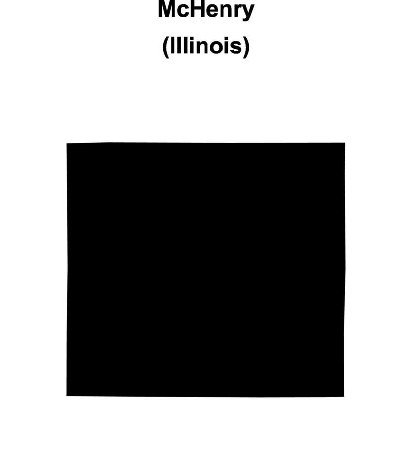 McHenry County, Illinois blank outline map vector