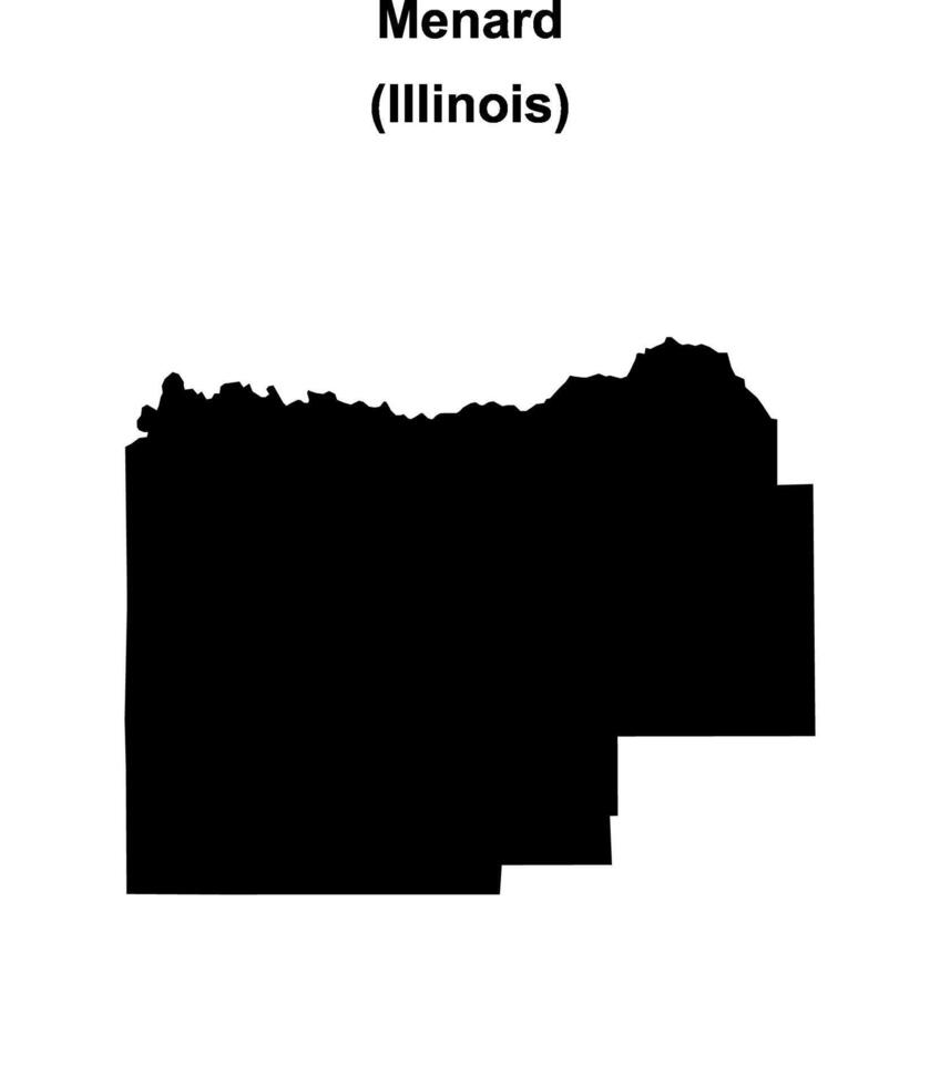 Menard County, Illinois blank outline map vector