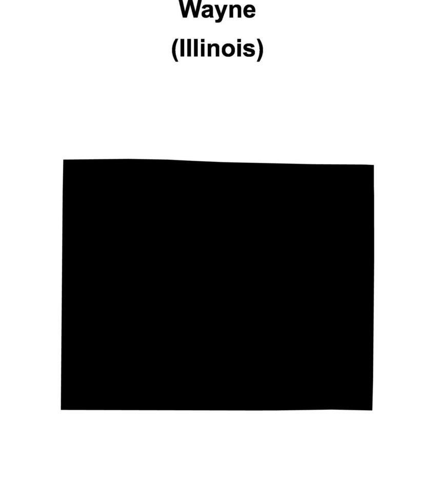 Wayne County, Illinois blank outline map vector