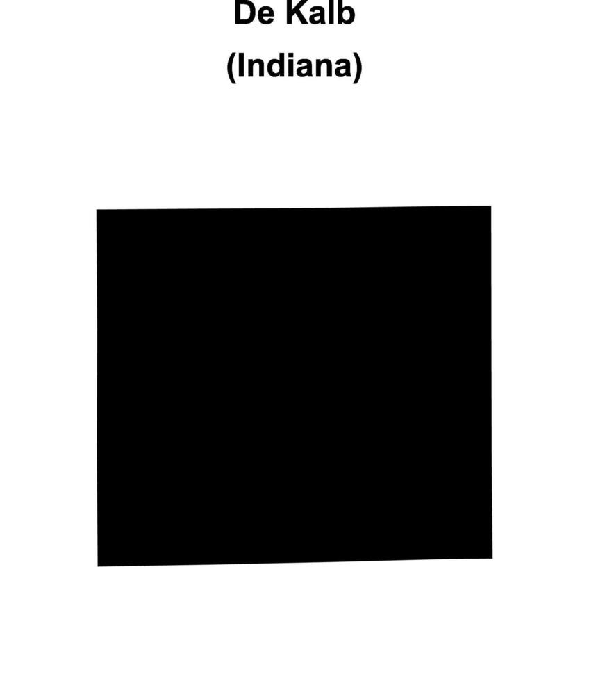 De Kalb County, Indiana blank outline map vector