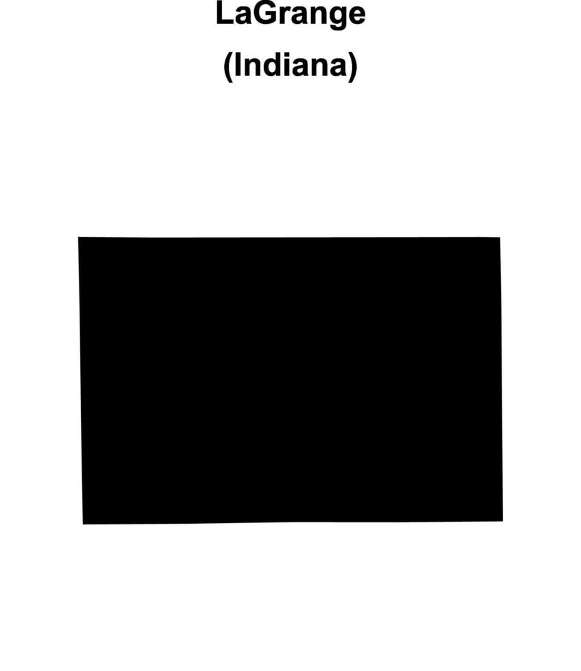 LaGrange County, Indiana blank outline map vector