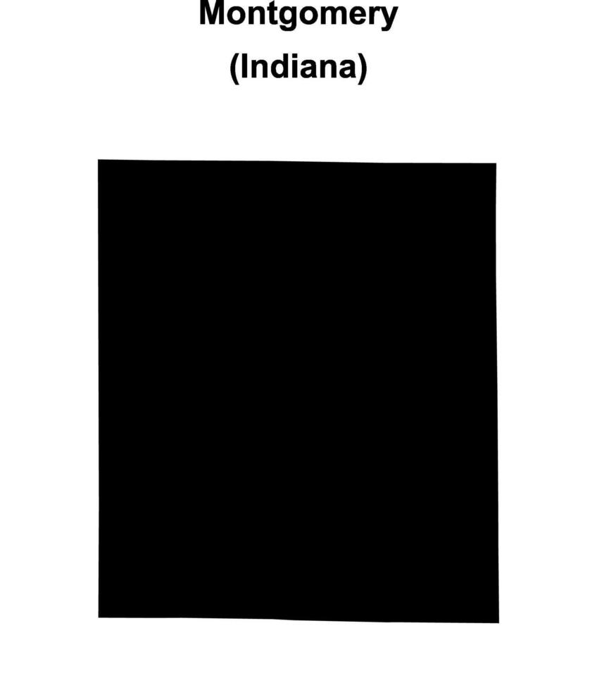 Montgomery County, Indiana blank outline map vector