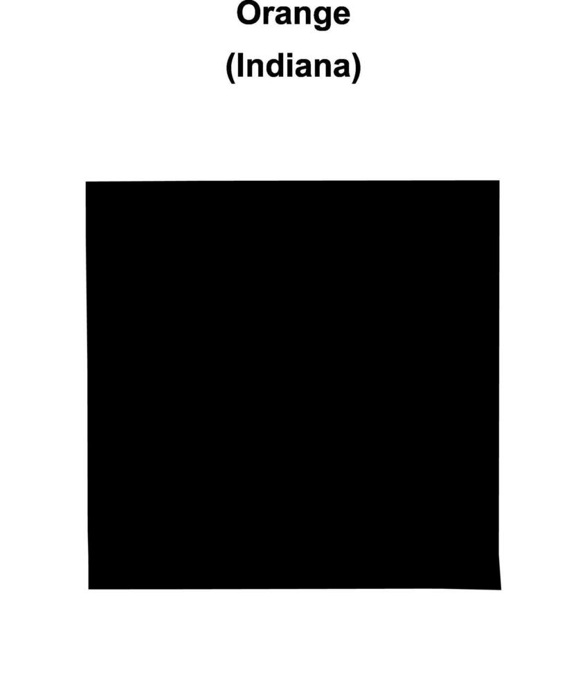 Orange County, Indiana blank outline map vector