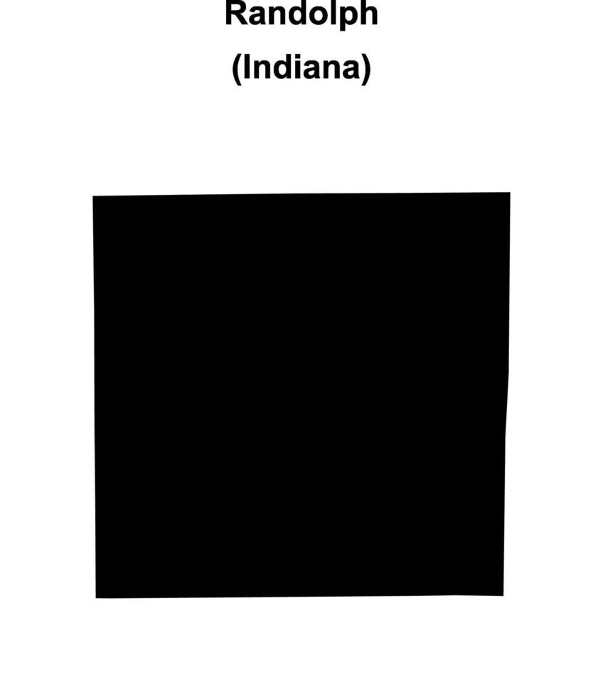 Randolph County, Indiana blank outline map vector