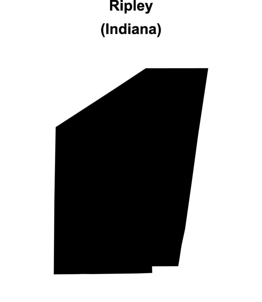 Ripley County, Indiana blank outline map vector