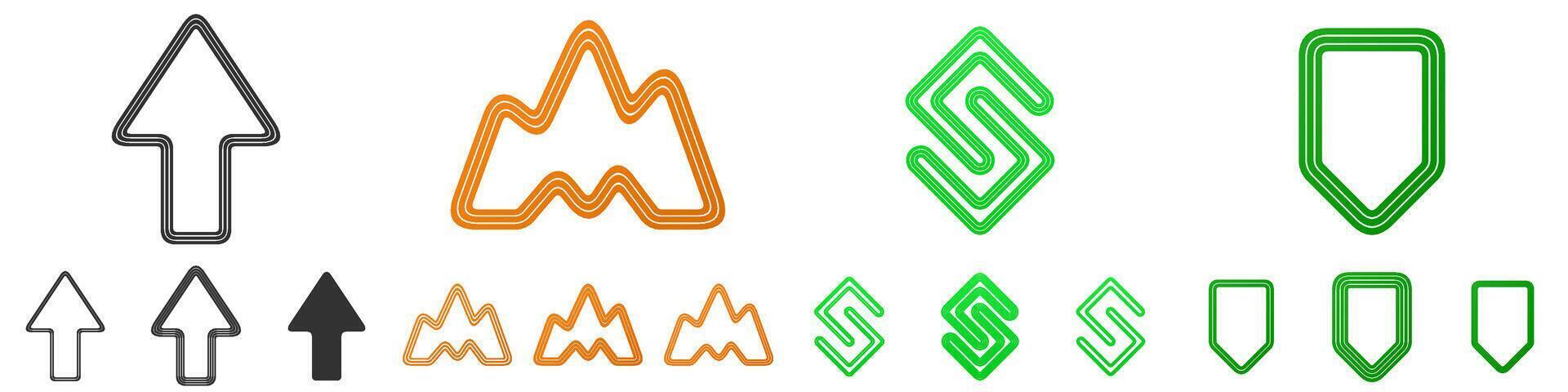 Line logo design collection vector