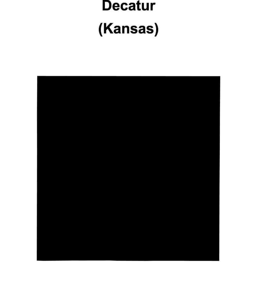 Decatur County, Kansas blank outline map vector
