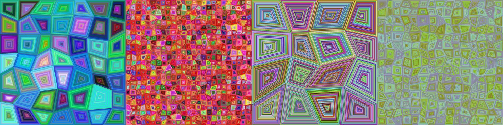 Abstract rectangle polygon background set vector