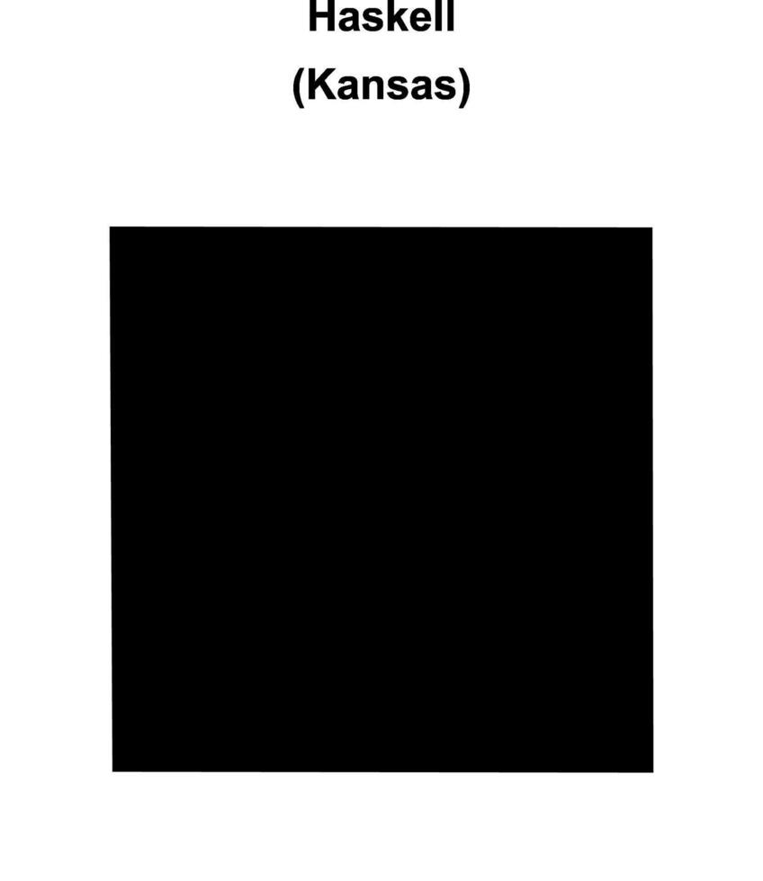 Haskell County, Kansas blank outline map vector