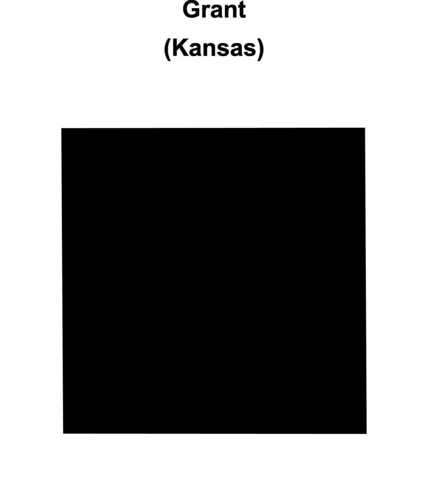 Grant County, Kansas blank outline map vector