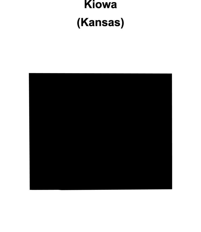 Kiowa County, Kansas blank outline map vector