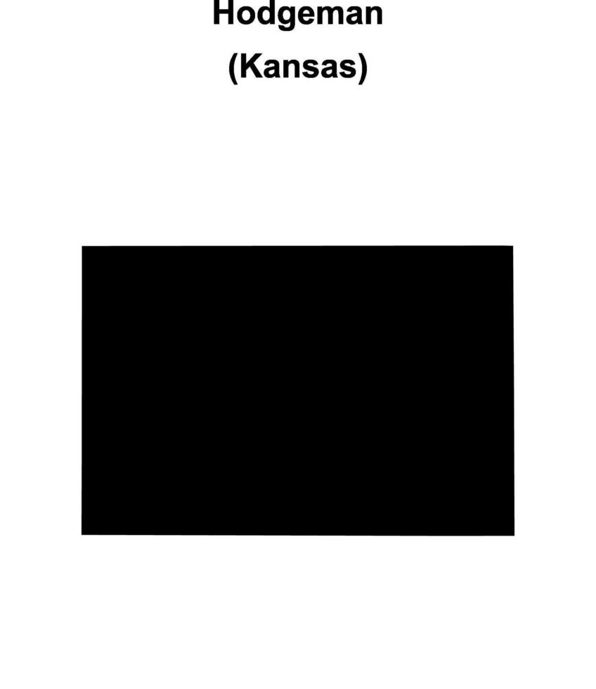 Hodgeman County, Kansas blank outline map vector
