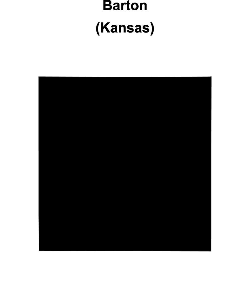 Barton County, Kansas blank outline map vector