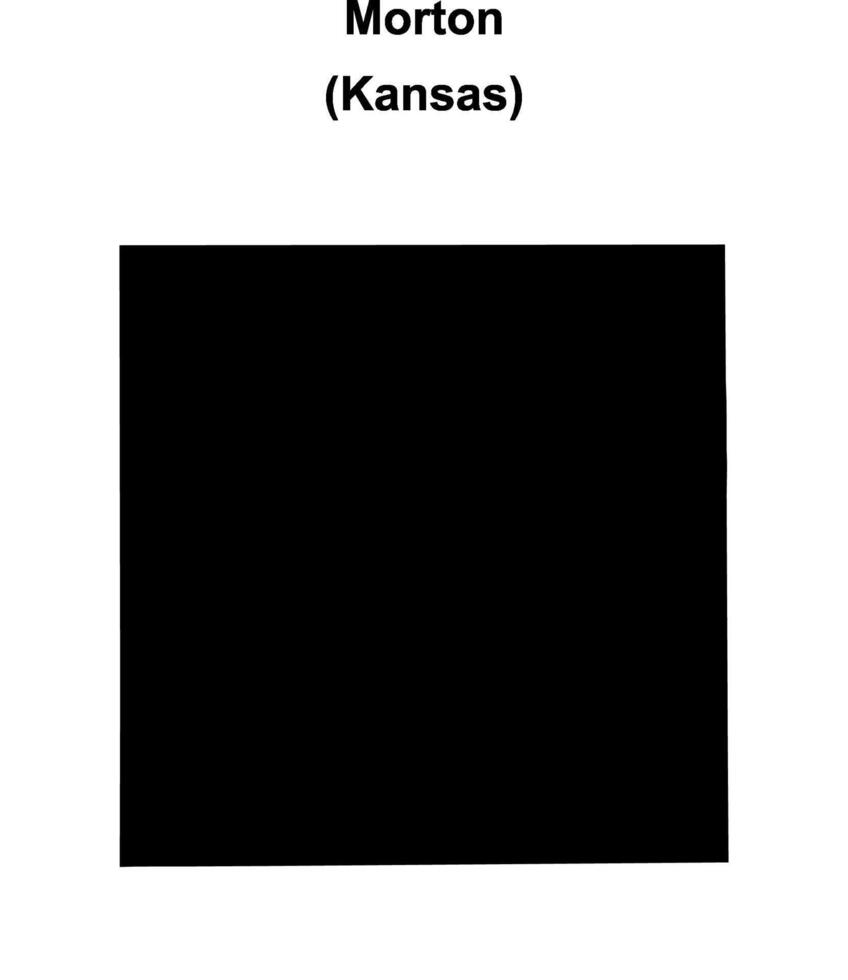 Morton County, Kansas blank outline map vector