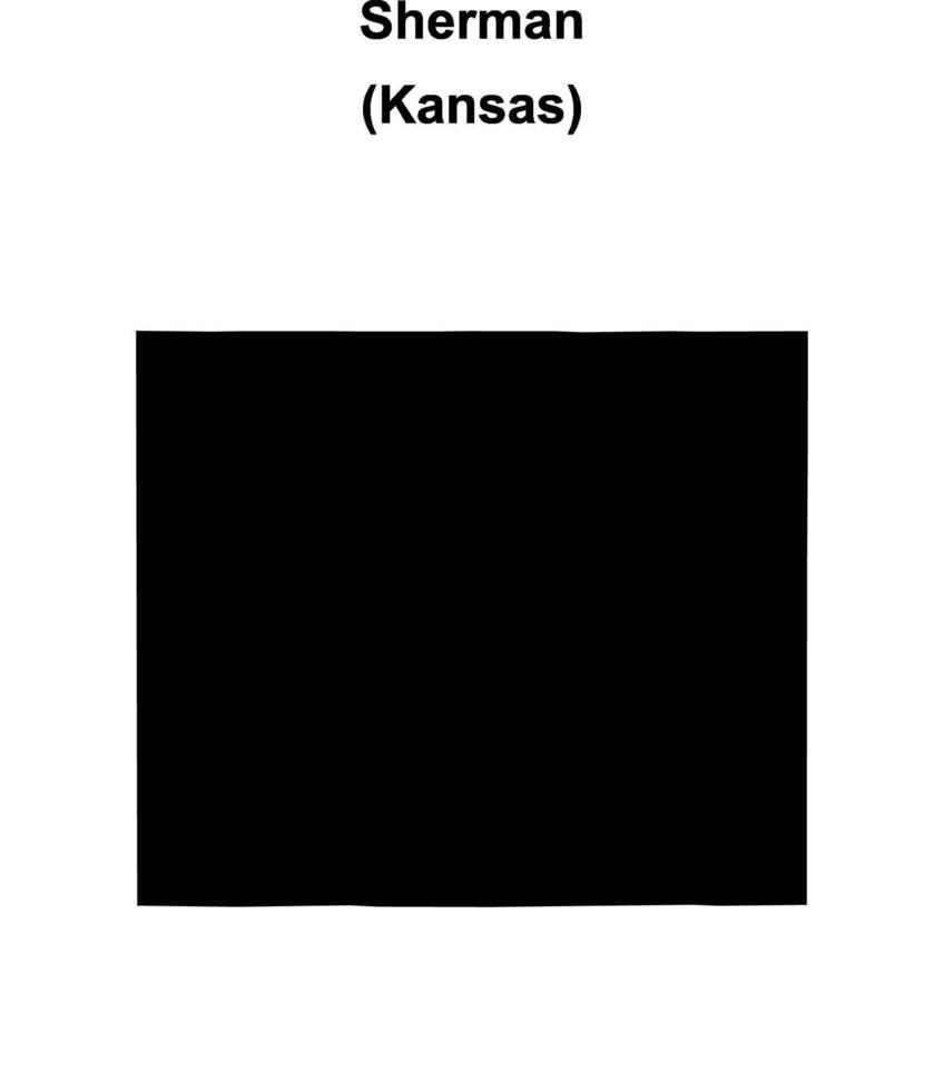 Sherman County, Kansas blank outline map vector