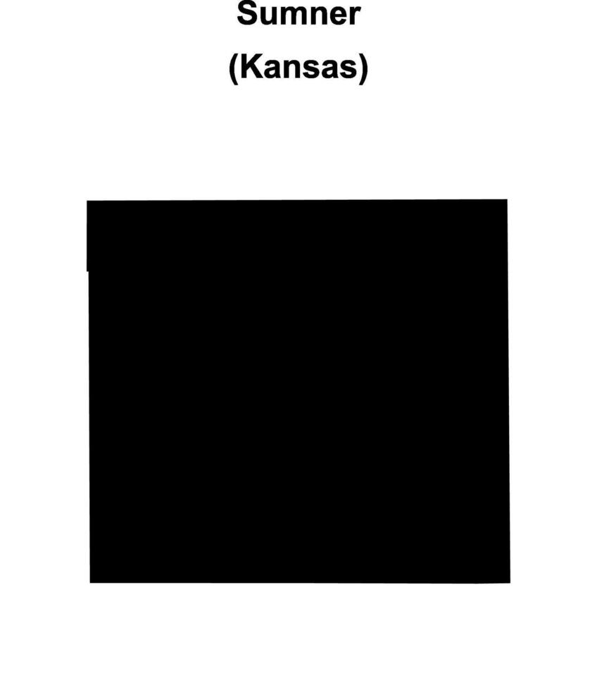 Sumner County, Kansas blank outline map vector