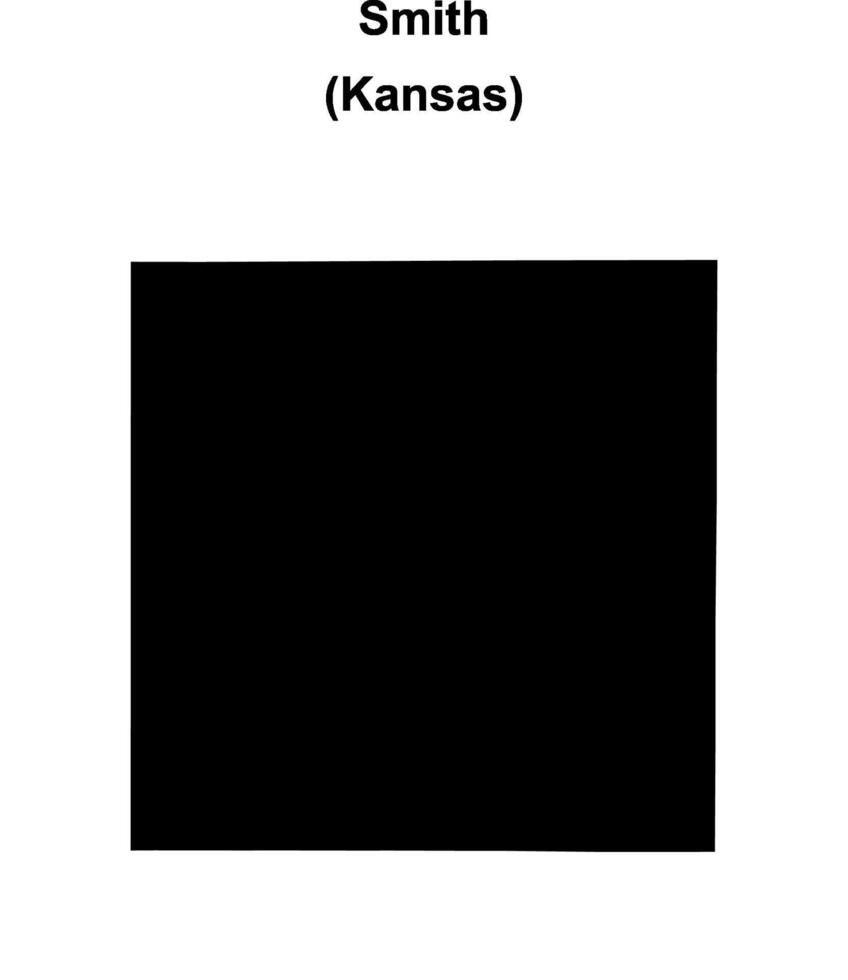 Smith County, Kansas blank outline map vector
